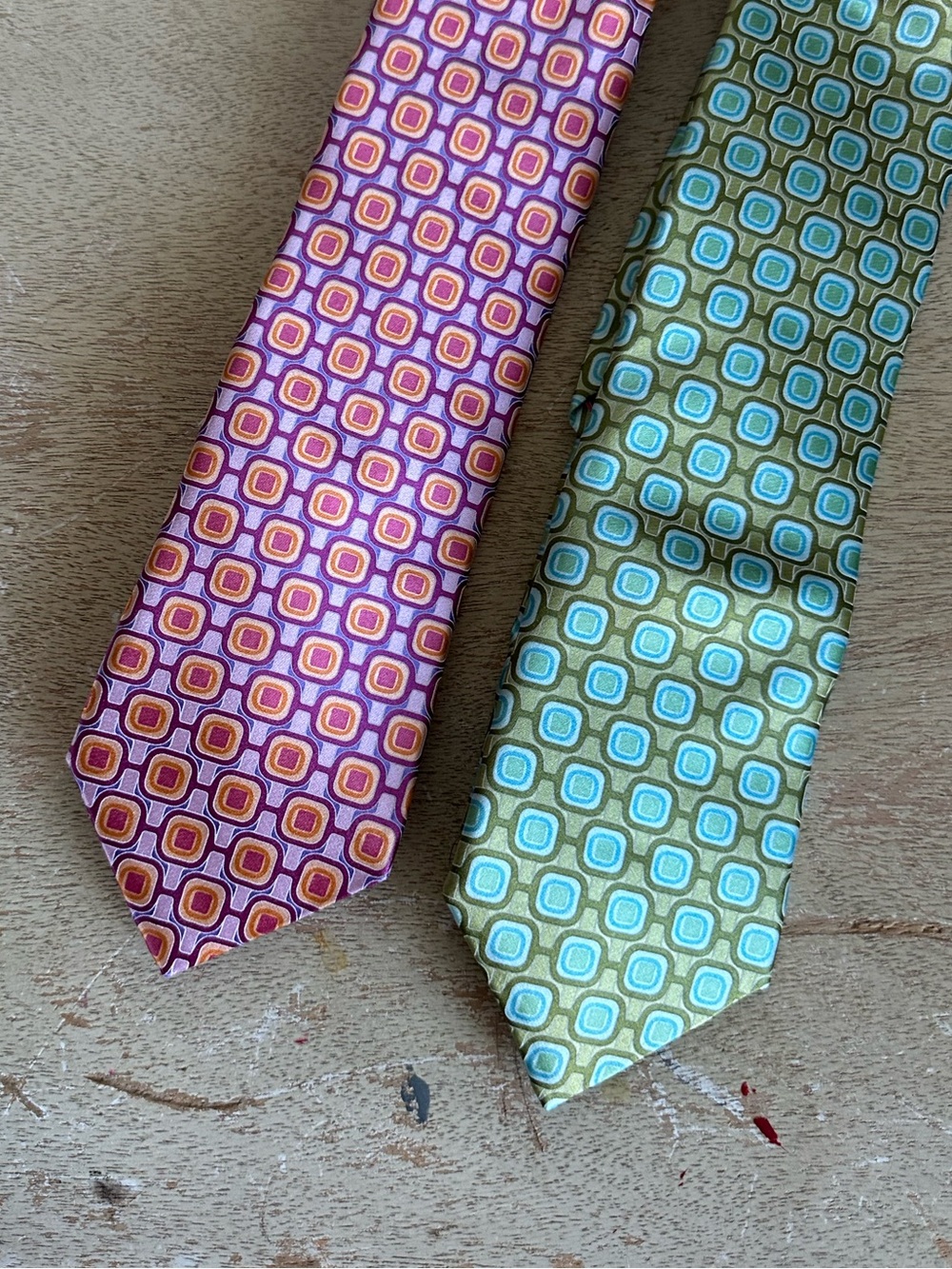 Bundle of 2 Ted Baker Retro Print Silk Ties